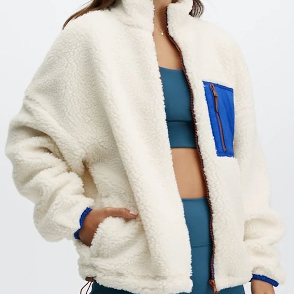 Fabletics Jackets & Blazers - White Sherpa Jacket